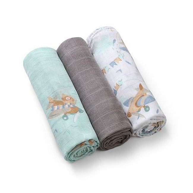 BabyOno 397/10 BAMBOO DIAPERS, 3 PCS, GRAY ONO-66254