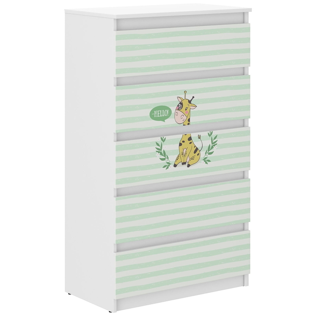 Children's Chest of Drawers R5 70x40x121cm Giraffe