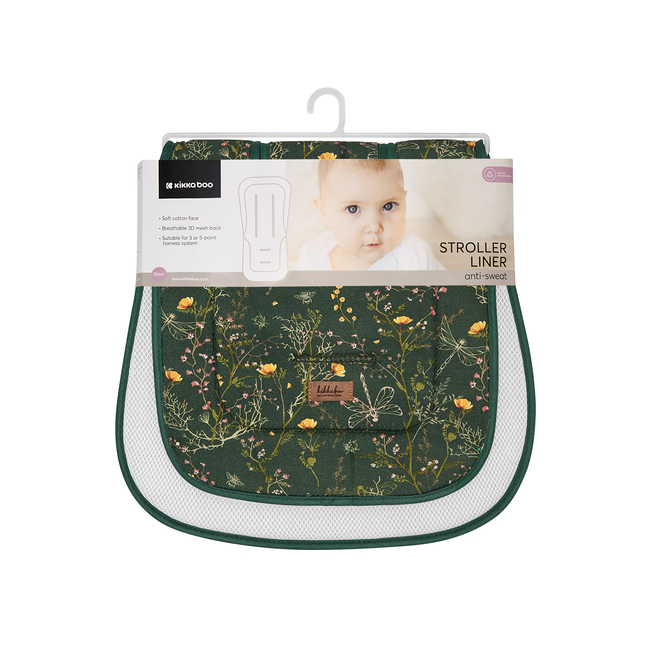 Kikka Boo Αντιιδρωτικό Κάλυμμα Καροτσιού 81x42x3εκ Secret Garden Green 31108040151